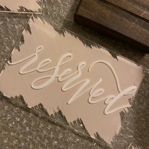 Reserved Table Signs